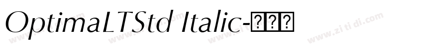 OptimaLTStd Italic字体转换